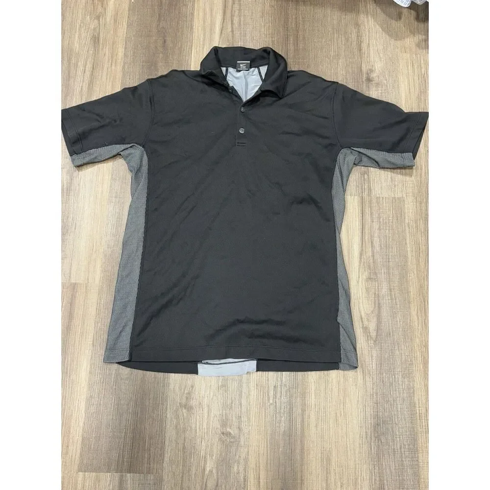 Nike Performance Fit Dri Short Sleeve Size XL Polo Shear Strip On‎ Back